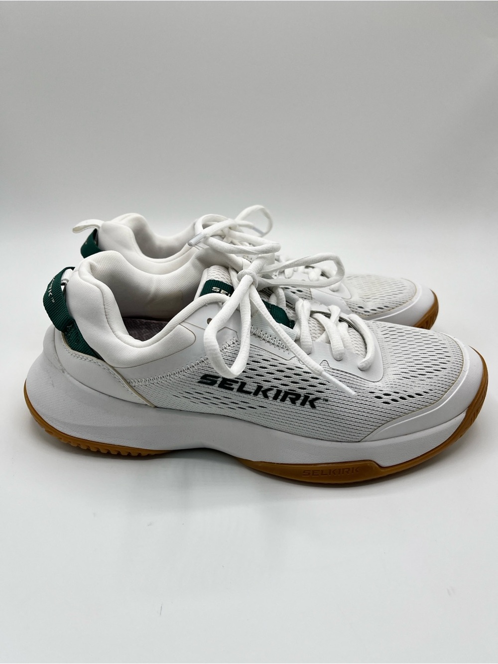 Selkirk Pickleball Shoes Women’s Size 8.5 Sneakers White Green Detailing